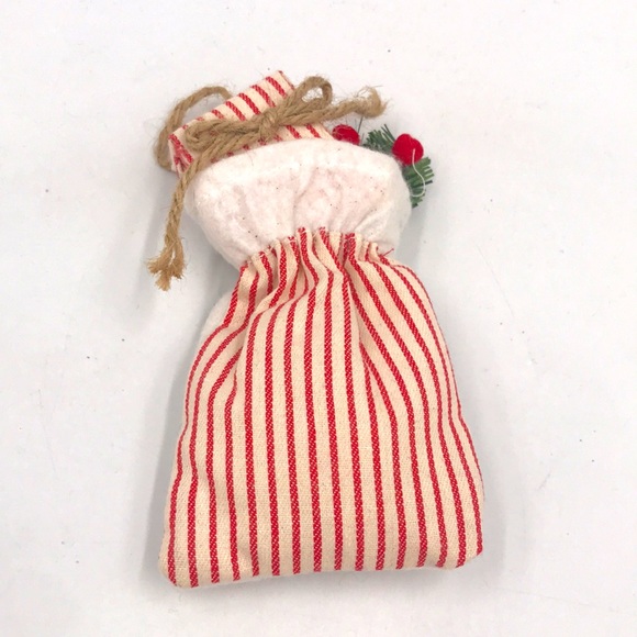 Farmhouse Red/White Plaid Mitten/Sack Ornament Bundle Set of 2 - Picture 6 of 8